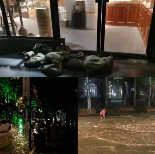 突降暴雨，井巷物業(yè)公司保街區(qū)平安